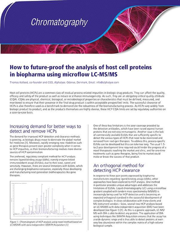 Analysis of host cell proteins
